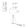Lampa Stołowa Amur 1 E27 Transparentny  Light Prestige Lp-919/1T Transparent