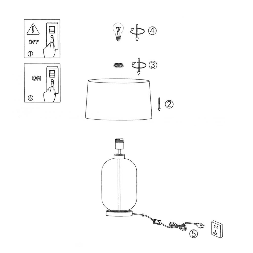 Lampa Stołowa Amur 1 E27 Transparentny Light Prestige Lp-919/1T Transparent