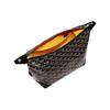 Goyard Monogrammed Zippered Canvas And Calfskin Travel Toiletry Bag Unisex Toiletry Bag Black BOEING025TY-01CL01P