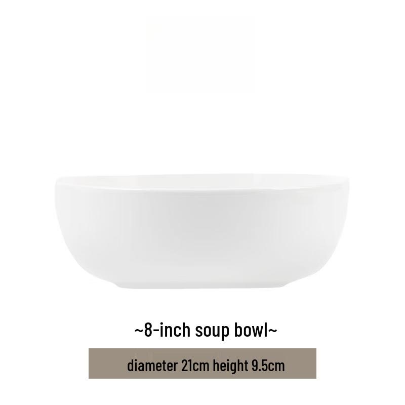 

Ru Han Pearl Begonia 8-inch Bone China Soup Bowl