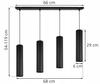 MODERN CEILING HANGING LAMP BLACK LED LAMP