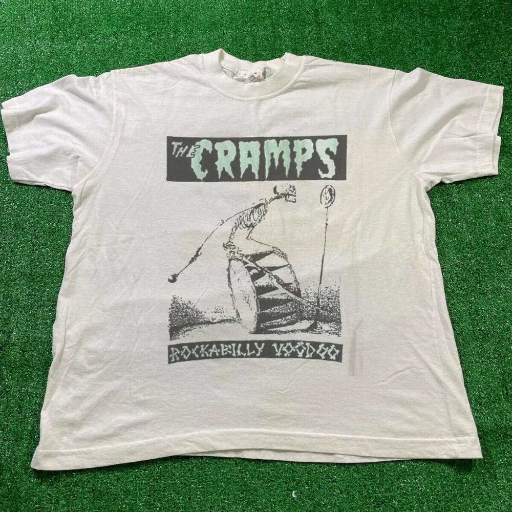 The Cramps Band White T-Shirt Cotton Unisex Gift For Men Women Unisex T-Shirt XXXXL