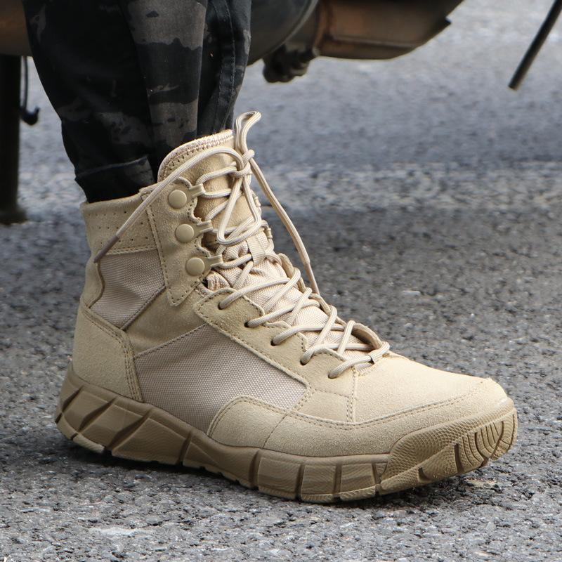 Women s Boots Men s Outdoor Mountaineering High Top Ultra Light Waterproof Desert Breathable Shock Absorbent Combat Men 43 песочный