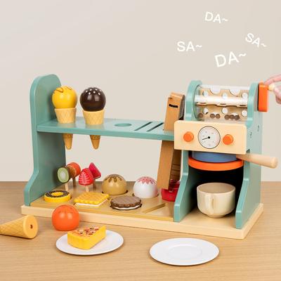 Wooden Children'S Early Education Simulation Ice Cream Ice Cream Sales Shop Boys And Girls Play House Kitchen Toys