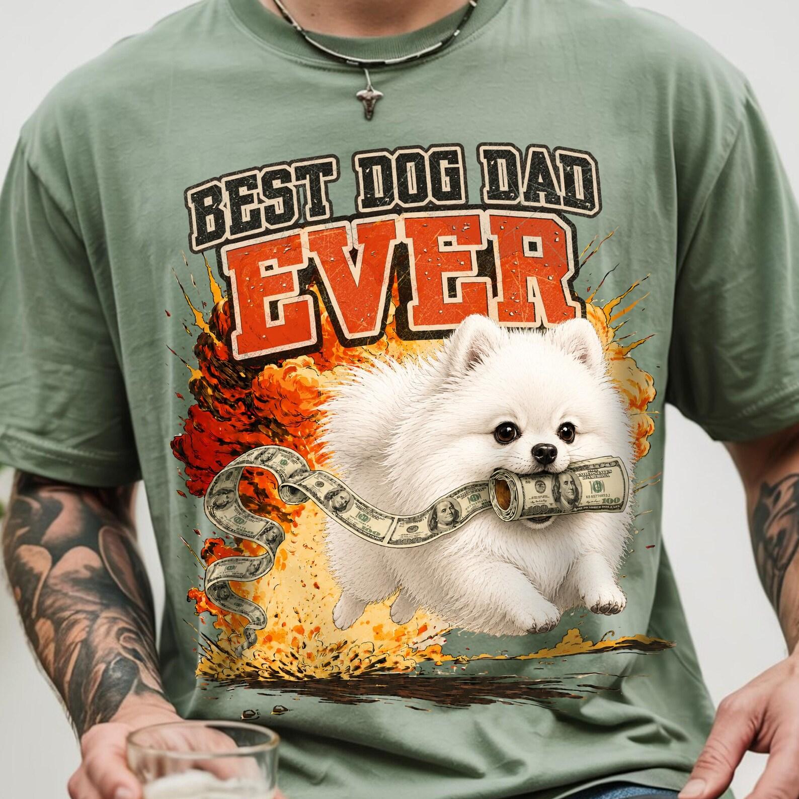 Comfort Colors Custom Dog Name Shirt, Your Dog Name Tee Shirt, Best Dad Dog Ever Custom Shirt, Handmade Dog Dad Name Shirt 3XL