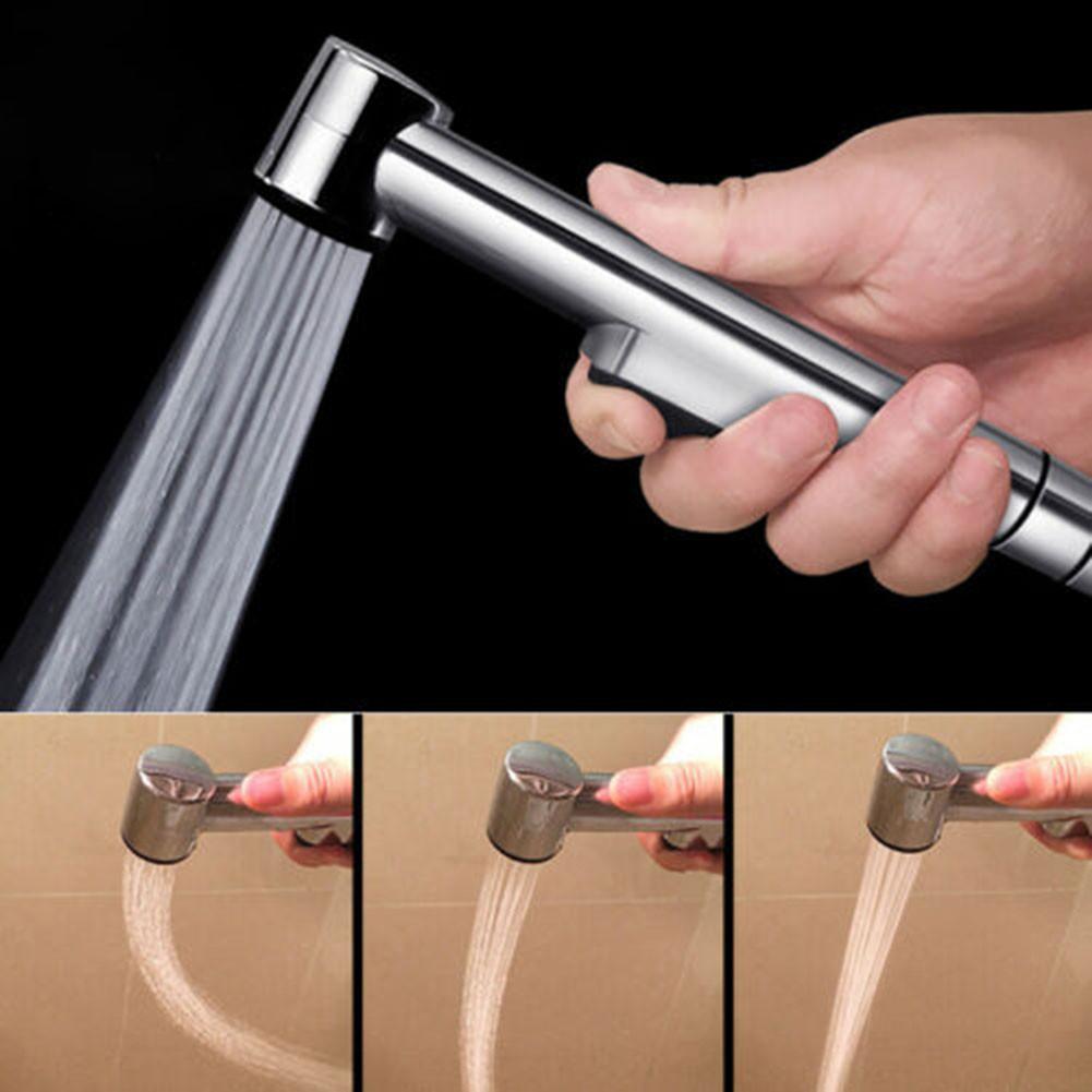 Kit Shower Head Toilet Spray Chrome Hand Held Handheld Douche Bidet
