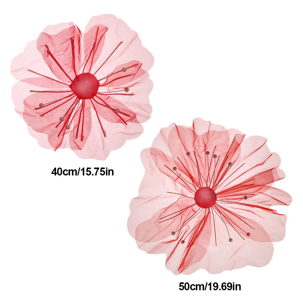Hollow Design Large Artificial Flower Silk Material 3D Poppy Flower Silk Flower Floral Arrangement