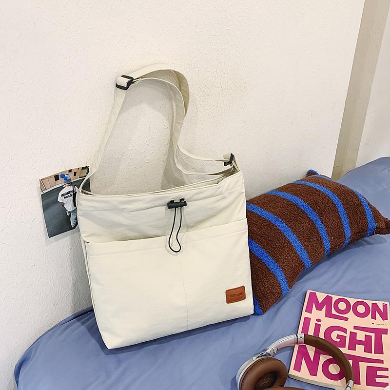 Crossbody bag men's ins trendy Japanese simple large capacity men's backpack couple shoulder bag women's casual student shoulderbag