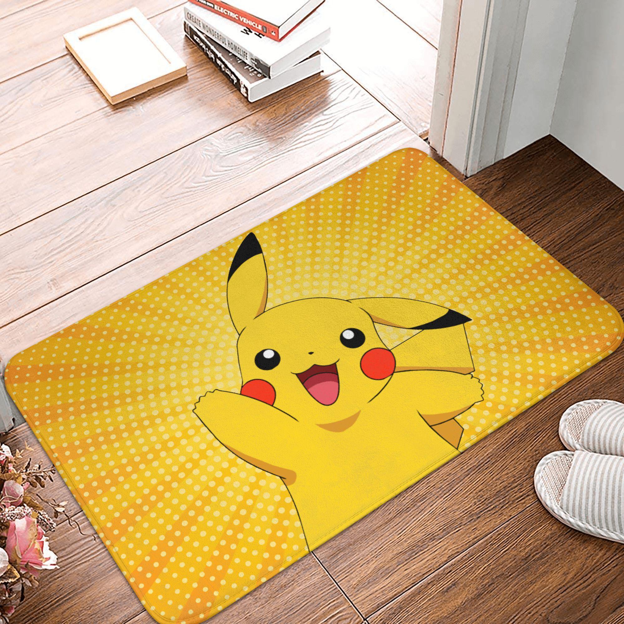 

P-Pokemon Pikachus Doormat Mat Anti-Slip Kitchen Bath Toilet Rug Carpet 40*60cm 40x60cm