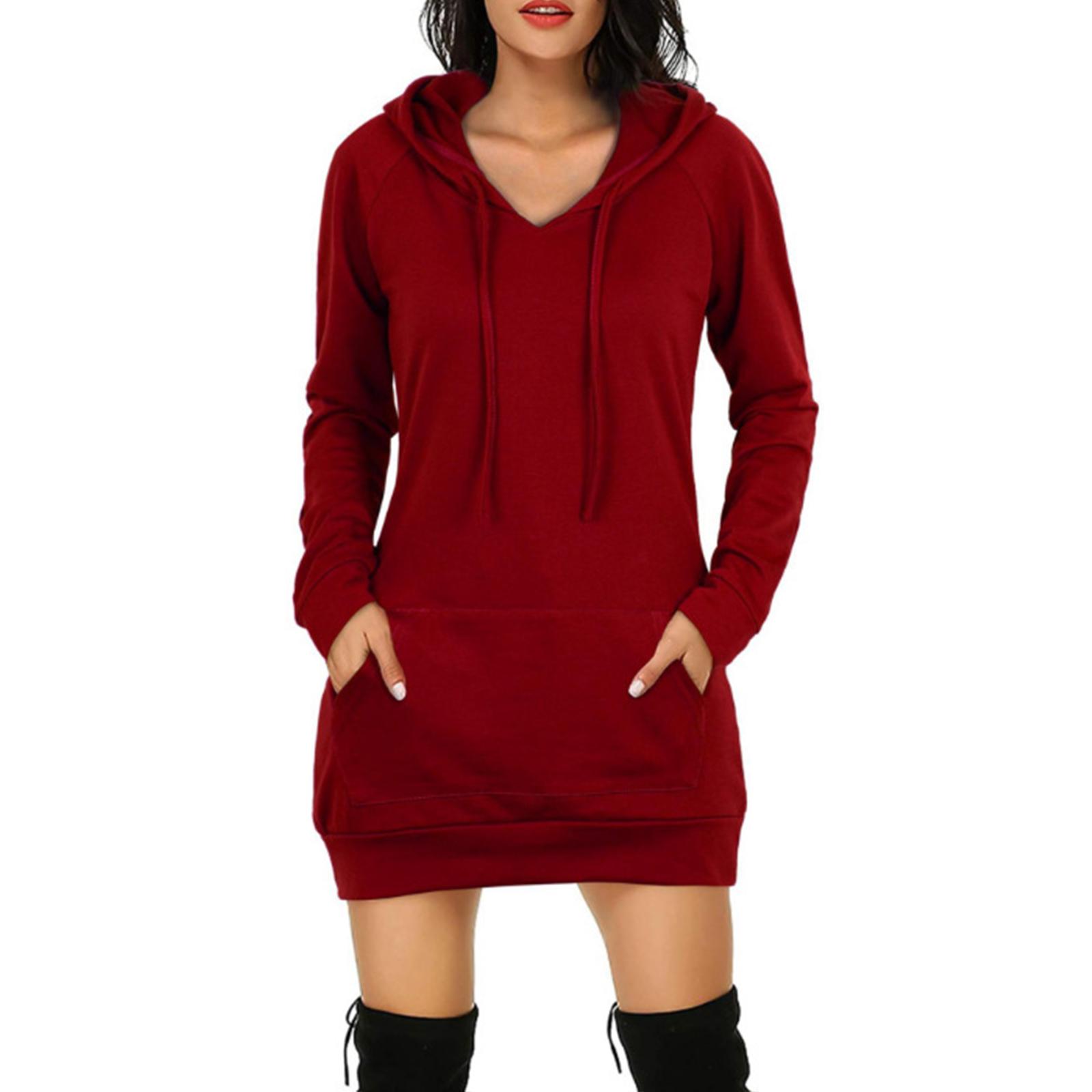 

Женское худи облегающего кроя серого цвета, модный облегающий удлиненный свитшот XL красный