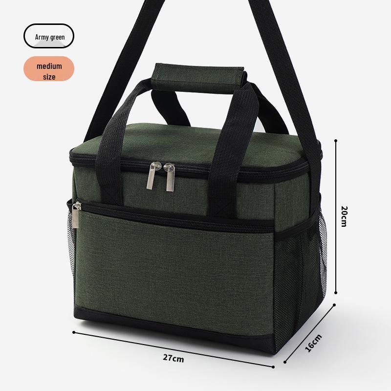 Large Capacity Insulated Oxford Cloth Lunch Bag for Outdoors