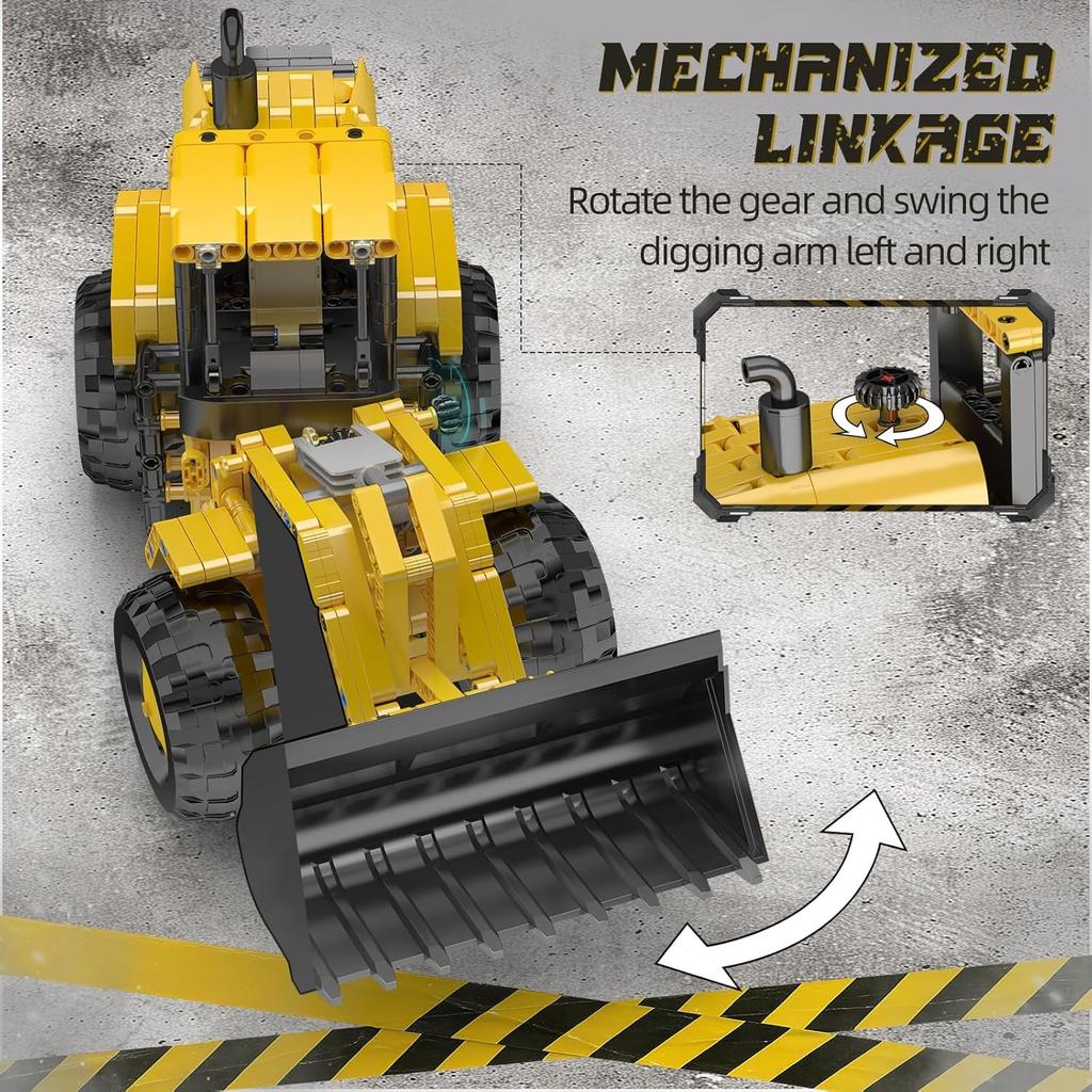 Mould King 17084 Wheel Loader Building Blocks Static Model (910 Pieces) for Adults, Precision Model, Assembly Kit, Construction Vehicle, DIY Model,