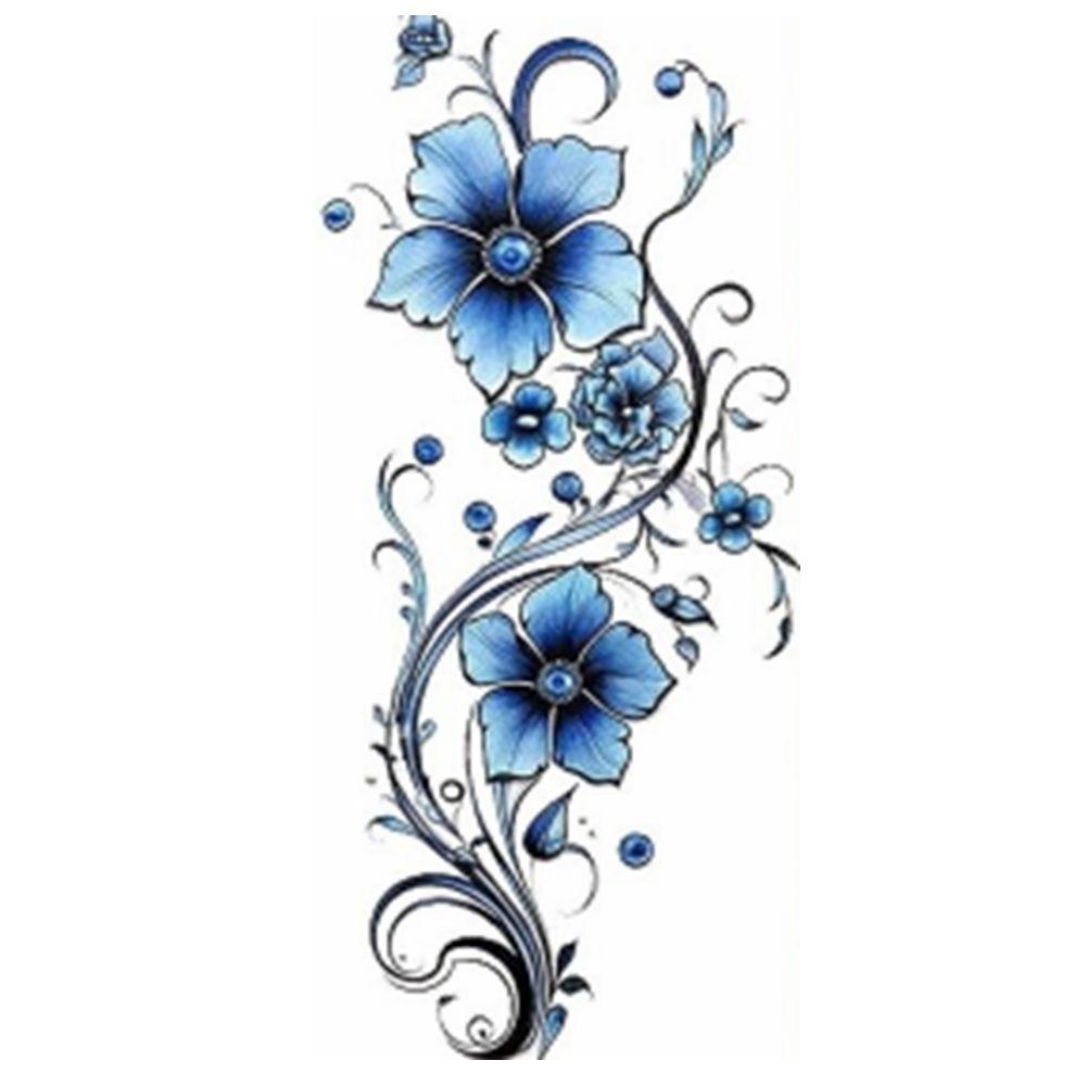 Long Lasting Rose Temporary Tattoo Flower Body Art Sticker Sweet Instant Decals Daily Use