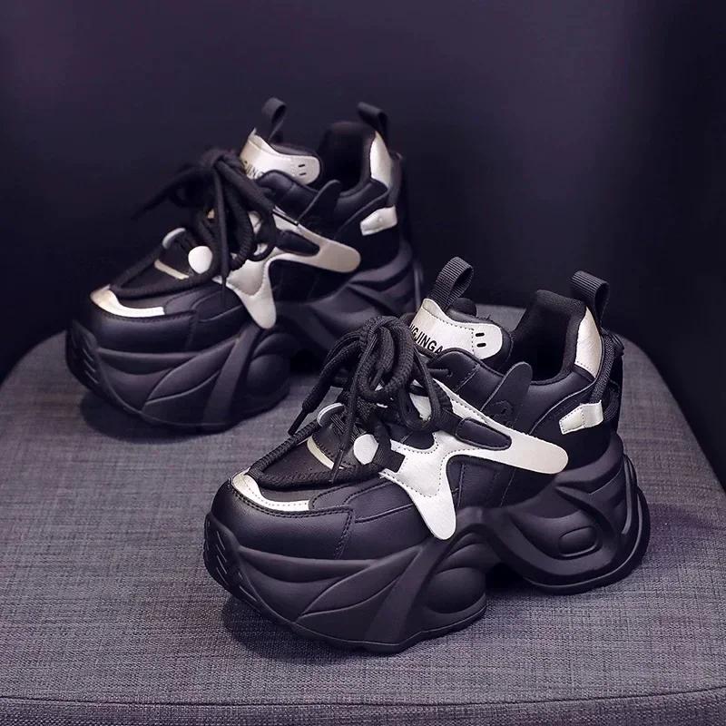 Womens Sneakers Spring Shoes Tennis Female Platform Roses 2025 Trainers Thick Sole Short Plush Increased Internal Spring Microfi