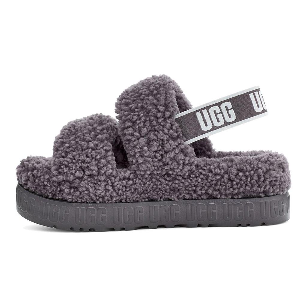 UGG Oh Fluffita Sandals Gray Women's 1120876-SHA