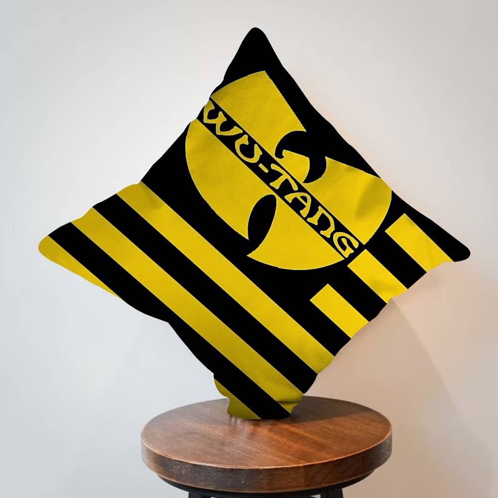 Hip Hop Group Wu Tang Pillow Covers Cartoon Sofa Decorative Home Double-sided Printing Short Plush Cute Cushion Cover