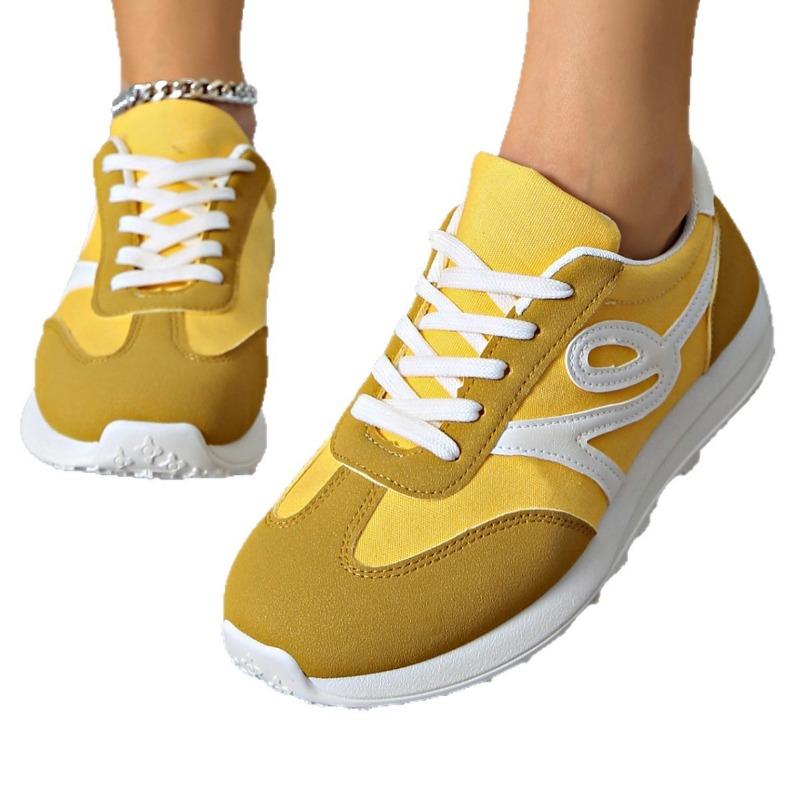 Fashionable De Xun Women's New Versatile Lace-up Lightweight, Large-sized Casual Single Shoes