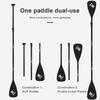 3-Piece Stand Up Paddleboard Paddles Adjustable Length SUP Surfpaddle Aluminum Alloy Single Head Paddle for Outdoor Water Sports