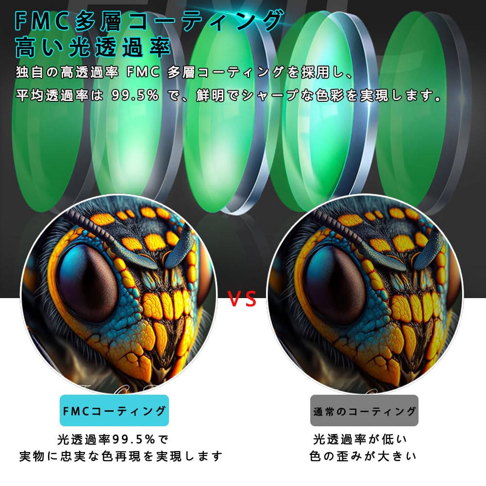 500x25 High Magnification 500x HD Night Image BAK4 FMC Coated Water for Bird Live Outdoor and Binoculars, Telescope, Zoom, Vision, Stabilization,