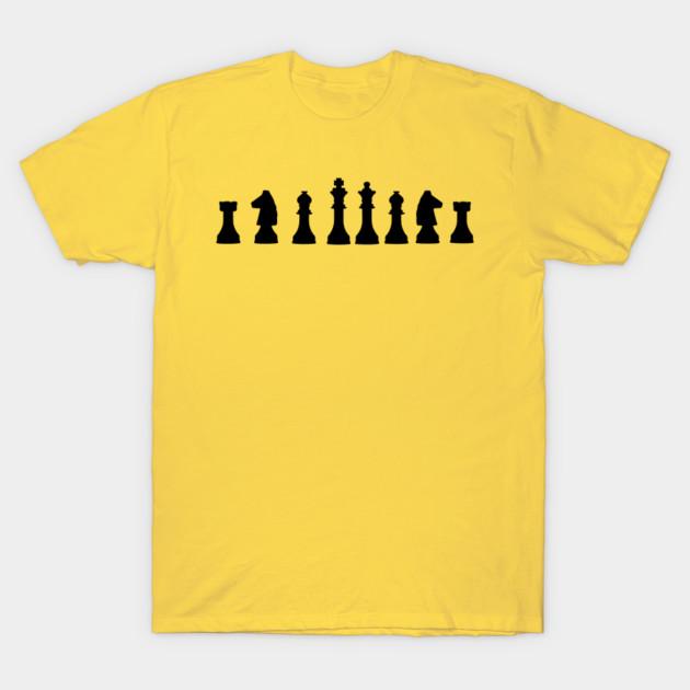 New Fashion Men T Shirt Limited Edition Exclusive Chess Pieces Lineup Print Short Sleeve Tops Tees Casual