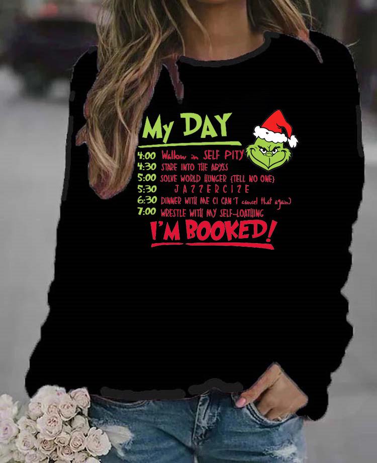Unisex Christmas Green Grinch Hoodie with Letter Print