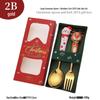 Cross-Border Christmas Cartoon Cutlery Set: Cute Tree & Snowman Dessert Spoons & Forks in Gift Box