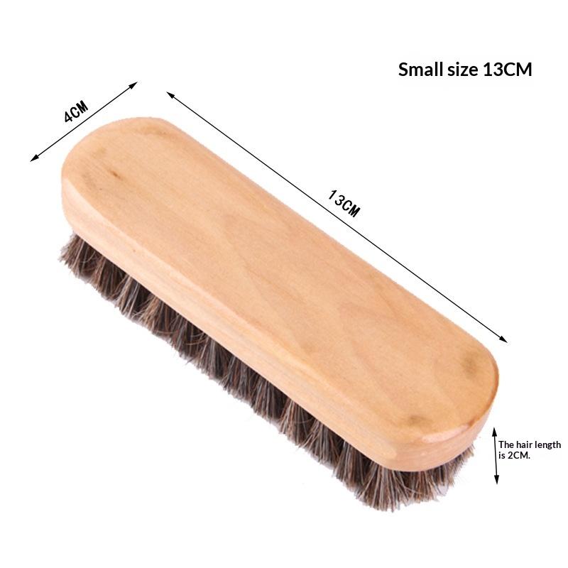 1/3Pcs Horse Hair Wood Brush Handle Dashboard Details Polishing And Cleaning Brush Leather Shoe Care And Cleaning Shoe Brush