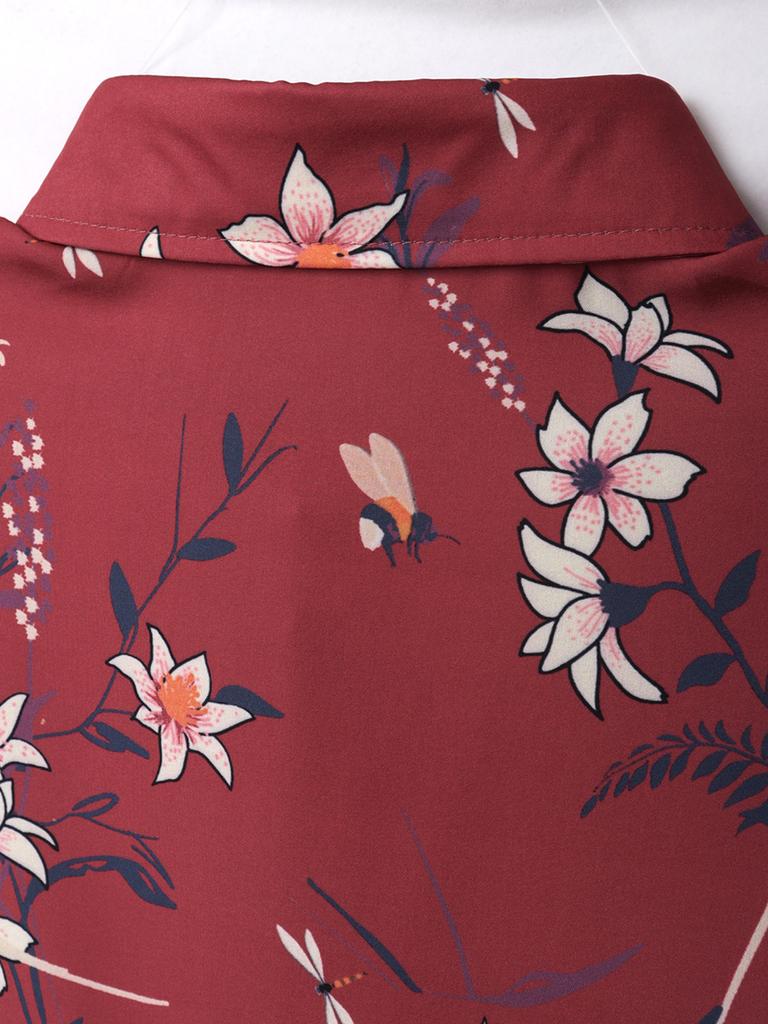 Oversized Loose Short Sleeve Flower Print Hawaii Beach Summer Men Shirt Student Couples Fashion Casual Mens Clothing Trends