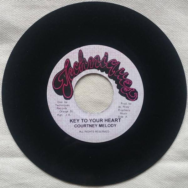 

7inch Record COURTNEY MELODY Key To Your Heart NONE Techniques Jamaica Reggae Ska Dub Used