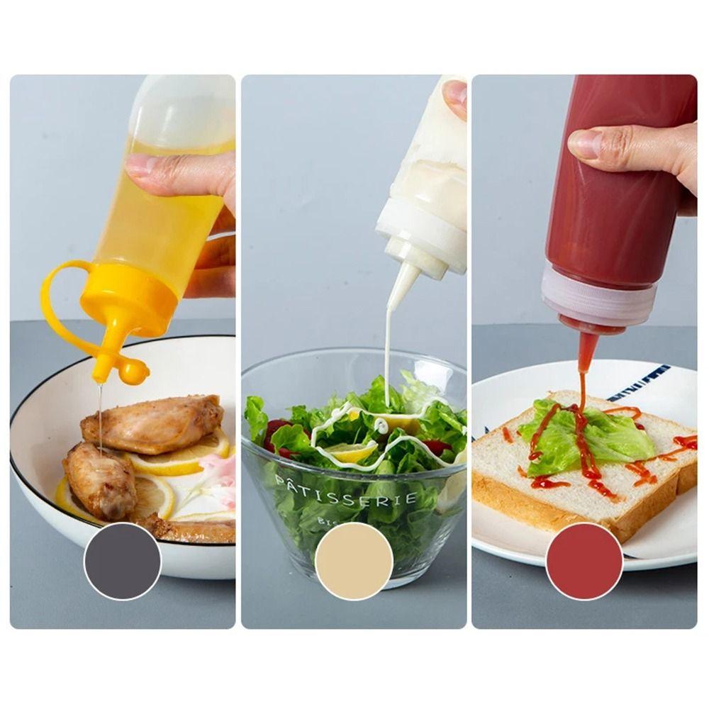 1Pcs Ketchup Mustard Dispensers Condiment Bottles 4 Capacity Squirt Container Bottle