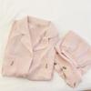 Ice Silk Pajamas Women'S Short-Sleeved Shorts Simple Flower High-End Sense Loose Can Be Worn Outside Loungewear Set