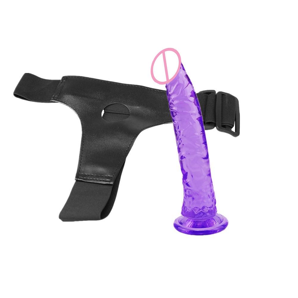 Wearing Leather Pants Without Egg Size Female Dildo Masturbator Adult Pull-up Wearing Penile Products