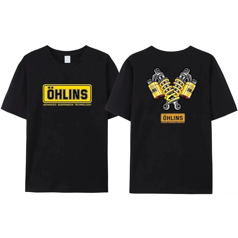 2025 Men T Shirt Casual Ohlins Suspension T-shirt Graphic Oversized Sports Tops Breathable Comfortable Streetwear Cool Tee