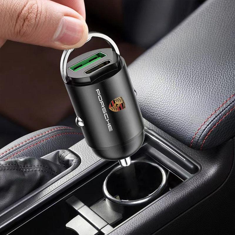 Micro Car Quick Charger Vehicle Cigarette Lighter Convert Plug Car Accessories For Porsche Cayenne Macan 911 Gt3 918 928 944 968 Boxster Panamera