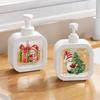 2pcs Christmas Soap Dispenser, Hand Soap Dispenser, Refillable Liquid Hand Soap Empty Plastic Pump Bottle Container for Bathroom