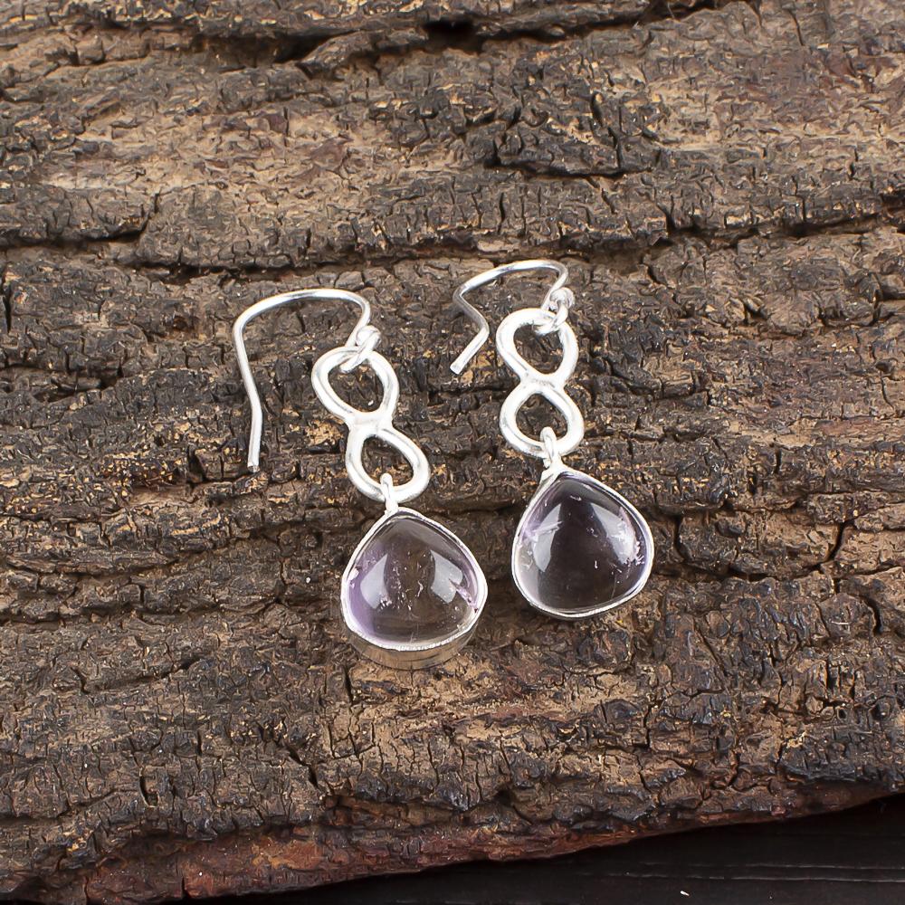 Ametrine Gemstone 925 Sterling Silver Handmade Bohemian Earrings 1.60" Anniversary Gift For Wife EE-15-20