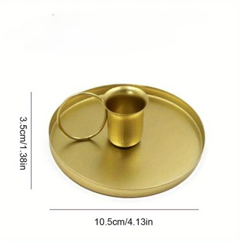 1pc Creative Retro Candle Holder Metal Candlestick Taper Candle Holder with Handle for Tabletop Wedding Party Christmas Decoration
