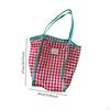 Women Shoulder Bag Checkered Pattern Casual Shopping for Work Outdoor Spring