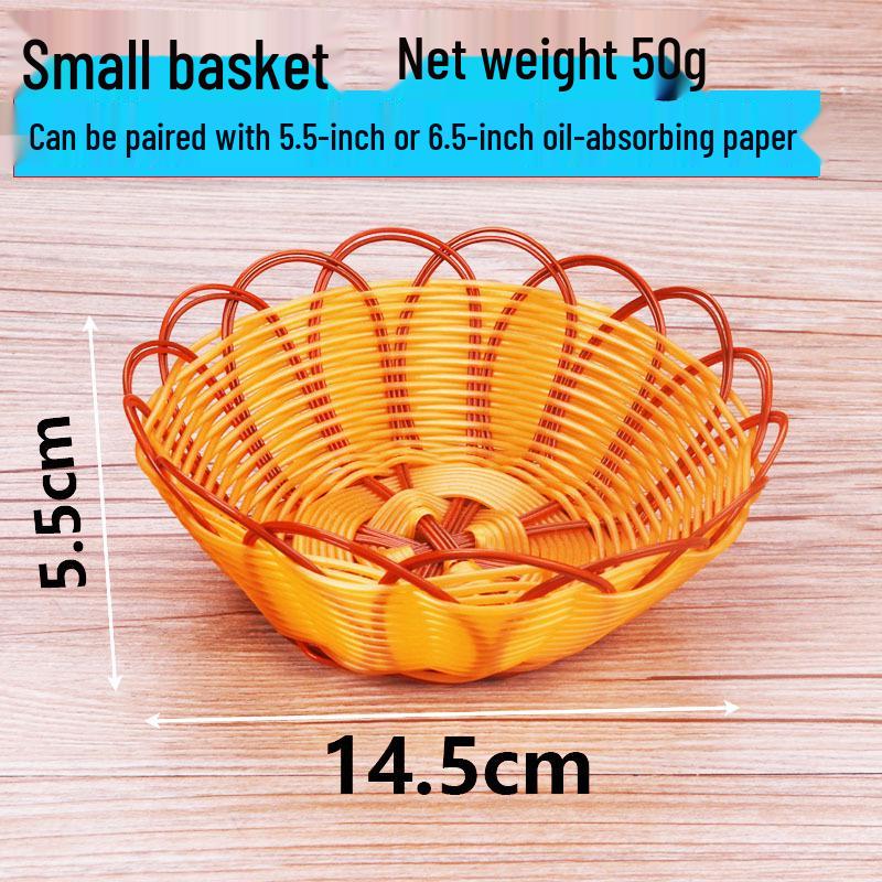 

Rattan Snack and Food Basket: Perfect for French fries, popcorn, hot pot veggies, fruits, and desserts.