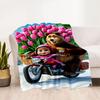 Masha Bear Blanket Durable Comfort Great for Picnics Bedding Seaside for All Seasons Stylish Decor Suitable for Gifting Relatives and Friends