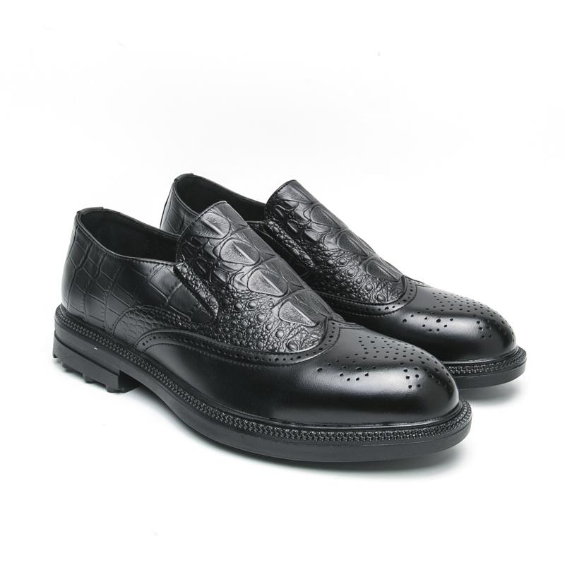 Fashion Spring Autumn Men Dress Shoes Fashion Leather Slip-on Men's Casual Shoes British Style Business Office Footwear Formal Shoes Man