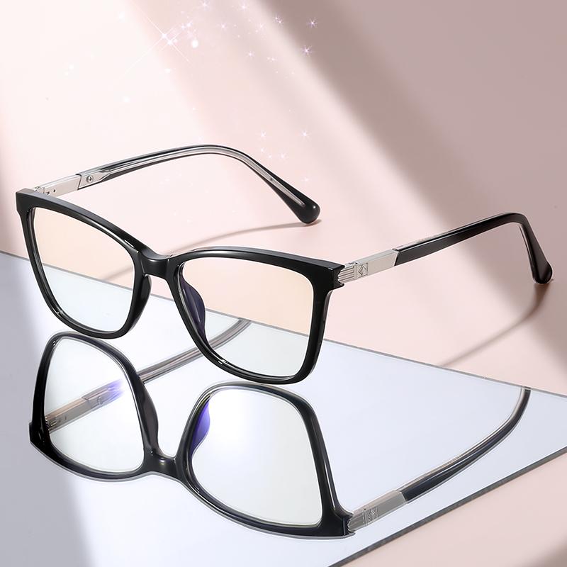 New Elegant Black Silver Eyewear - Anti-Blue Light, Durable & Fashionable, Great for Work, Study & Everyday Fashion