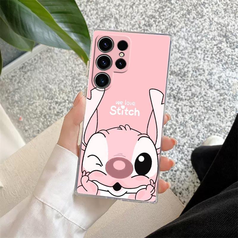 Disney Stitch Mickey Donald Duck Transparent Case For Samsung Galaxy S26 S25 Ultra S24 S22 S26 Plus S20 S23 S21 S25 FE 5G Cover