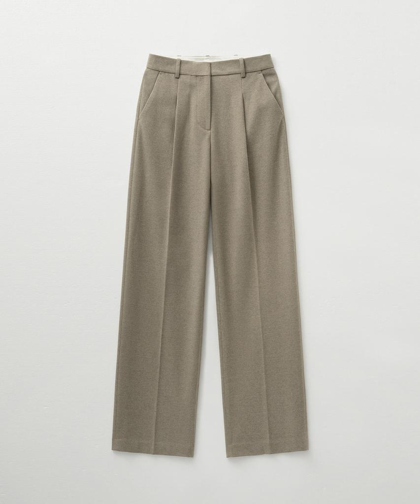 MONGDOL Winter Ver) One-Pleat Wide Slacks Beige Mdpt025Fwbeige