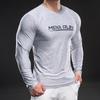 Ny hurtigtørkende is-silke langermet t-skjorte herre avslappet sport elastisk fitness utendørs t-skjorte topp