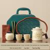 Portable Chinese Style Travel Tea Set for One Person - Outdoor Camping Teacup Kuaike Set
