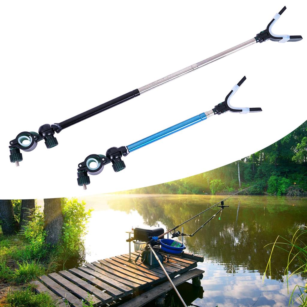 Stainless Steel Telescoping Fishing Rod Hand Rod Holder Stand Bracket Adjustable Fishing Rod Support Fishing Rod Rack