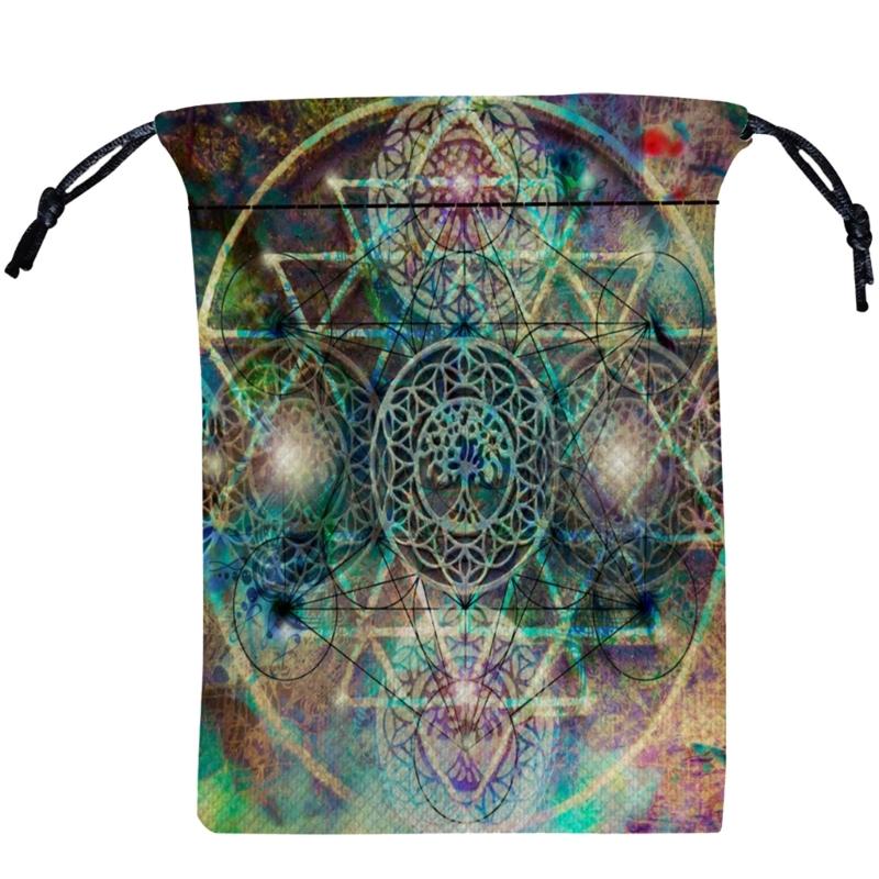 Mini Jewelry Dices Card Gift Bag Drawstring Pouches Bag Divinations Tarots Bag