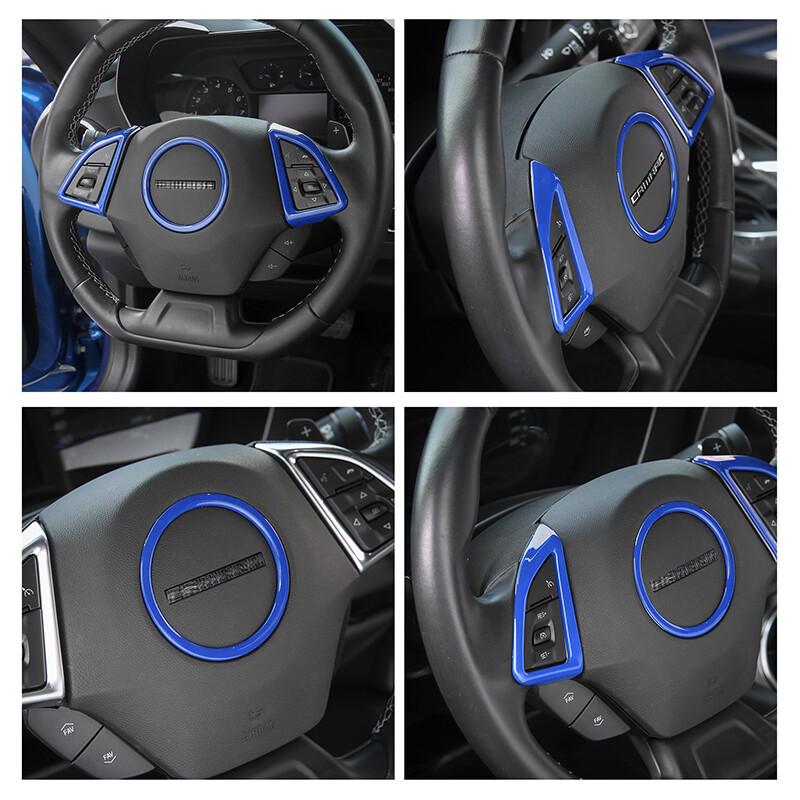 3pcs Steering Wheel Frame Decor Cover Trim For Chevrolet Camaro 2017+Accessories