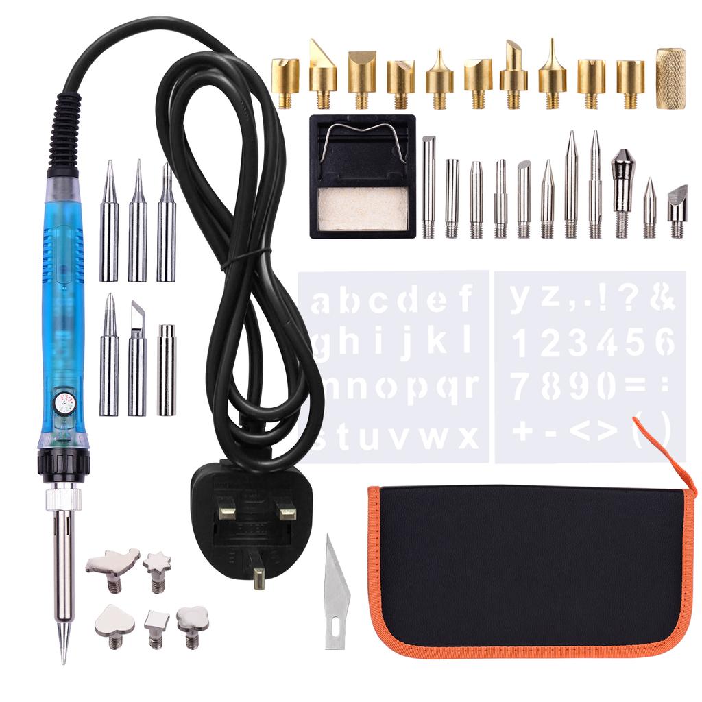 39 Pieces Wood Burning Tool Kit Pyrography Pen Adjustable Temperature from 200480 Celsius  for Beginners